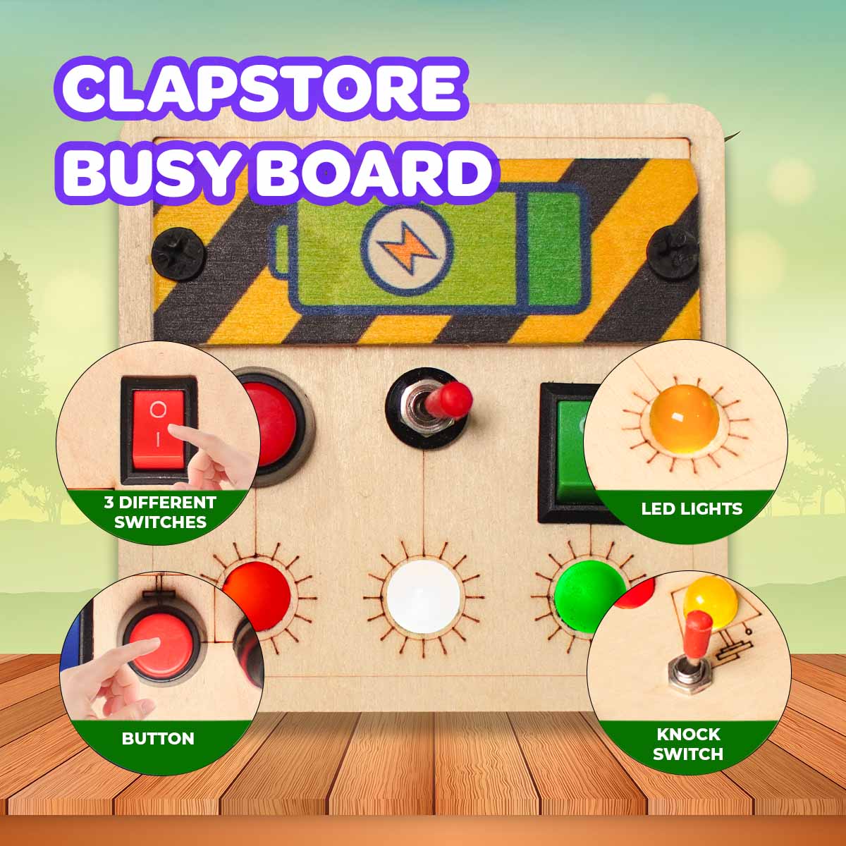 Mini Switch Montessori Busy Board-V4