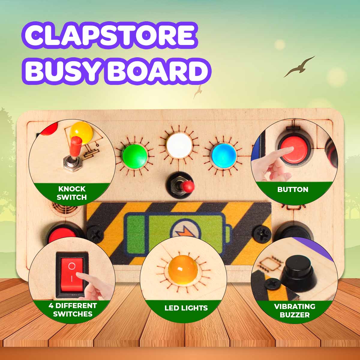 Buzz Lite Montessori Busy Board-V5