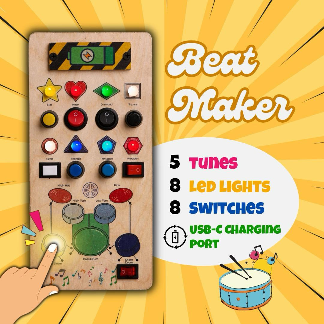 Beat Maker Montessori Busy Board - V9 Rechargeable